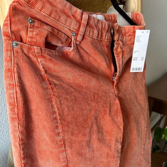 UO BDG Burnt Orange Corduroy Flare Pants - Picture 4 of 5